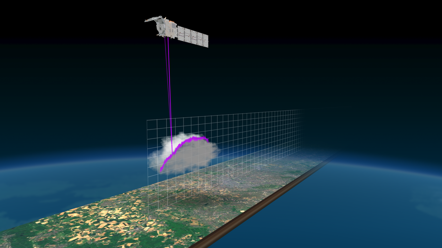 EarthCARE’s atmospheric lidar provides cloud-top information
